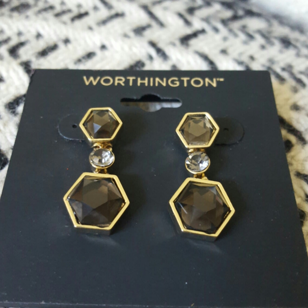 NWT---2 Pairs WORTHINGTON/MIXIT Pierced Earrings - Picture 3 of 8